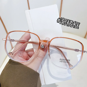 Óculos de Leitura Glitter Vintage em Moldura Quadrada de Metal para Mulheres